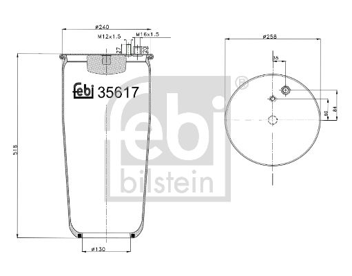 Obrázok Mech pneumatického prużenia FEBI BILSTEIN  35617