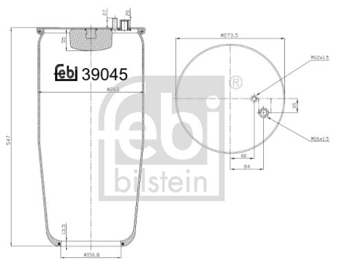 Obrázok Mech pneumatického prużenia FEBI BILSTEIN  39045