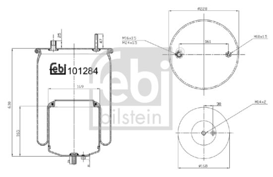 Obrázok Mech pneumatického prużenia FEBI BILSTEIN  101284