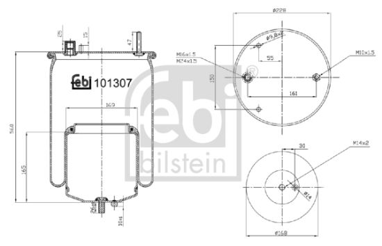 Obrázok Mech pneumatického prużenia FEBI BILSTEIN  101307