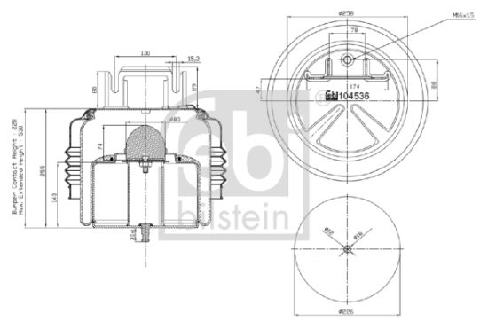 Obrázok Mech pneumatického prużenia FEBI BILSTEIN  104536
