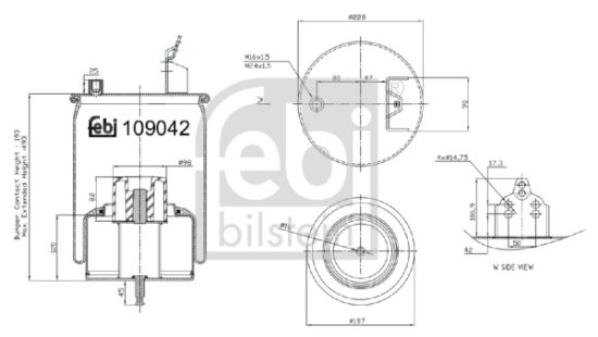 Obrázok Mech pneumatického prużenia FEBI BILSTEIN  109042