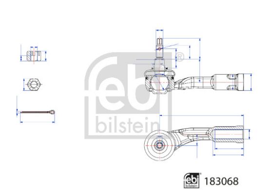 Obrázok Hlava/čap spojovacej tyče riadenia FEBI BILSTEIN  183068