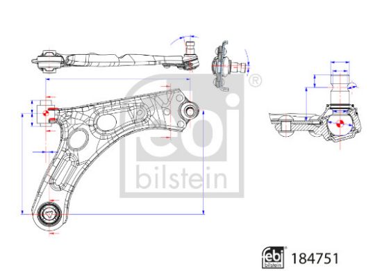 Obrázok Rameno zavesenia kolies FEBI BILSTEIN  184751