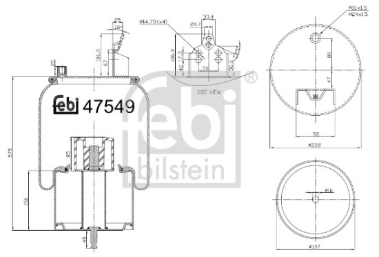 Obrázok Mech pneumatického prużenia FEBI BILSTEIN  47549