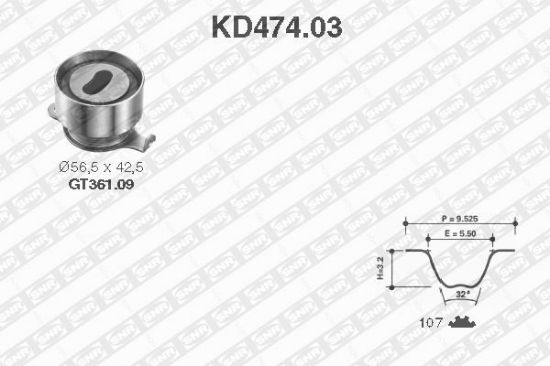 Obrázok Sada ozubeného remeňa SNR  KD47403
