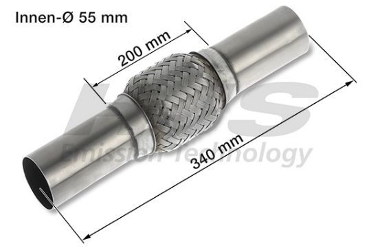 Obrázok Prużný diel výfuku HJS interFLEX connector 83008547