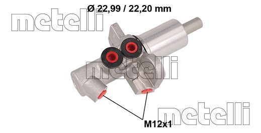 Obrázok Hlavný brzdový válec METELLI  050547