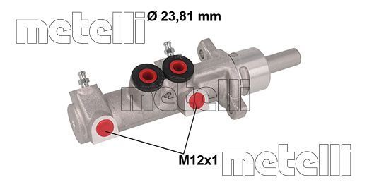 Obrázok Hlavný brzdový válec METELLI  050901