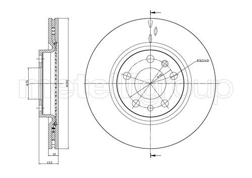 Obrázok Brzdový kotúč METELLI  230863C