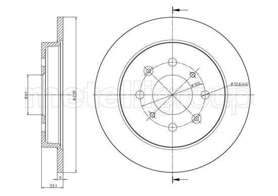 Obrázok Brzdový kotúč METELLI  231664C