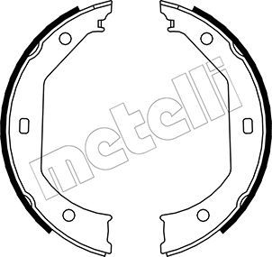 Obrázok Sada brzd. čeľustí parkov. brzdy METELLI  530017