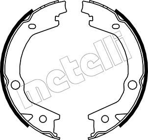 Obrázok Sada brzd. čeľustí parkov. brzdy METELLI  530184