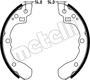 Obrázok Sada brzdových čeľustí METELLI  530217