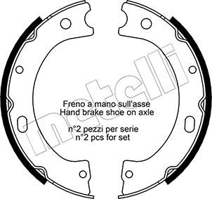 Obrázok Sada brzd. čeľustí parkov. brzdy METELLI  530289