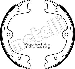 Obrázok Sada brzd. čeľustí parkov. brzdy METELLI  530297