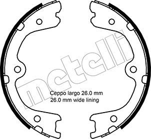 Obrázok Sada brzd. čeľustí parkov. brzdy METELLI  530298
