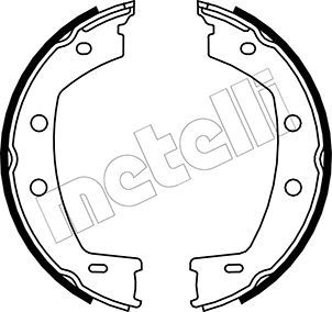 Obrázok Sada brzd. čeľustí parkov. brzdy METELLI  530374