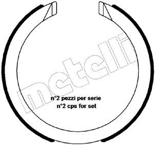 Obrázok Sada brzd. čeľustí parkov. brzdy METELLI  530483