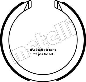 Obrázok Sada brzd. čeľustí parkov. brzdy METELLI  530491