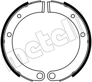 Obrázok Sada brzd. čeľustí parkov. brzdy METELLI  530672