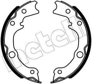 Obrázok Sada brzd. čeľustí parkov. brzdy METELLI  530730