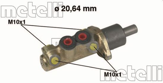 Obrázok Hlavný brzdový válec METELLI  050039