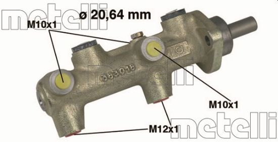 Obrázok Hlavný brzdový válec METELLI  050042