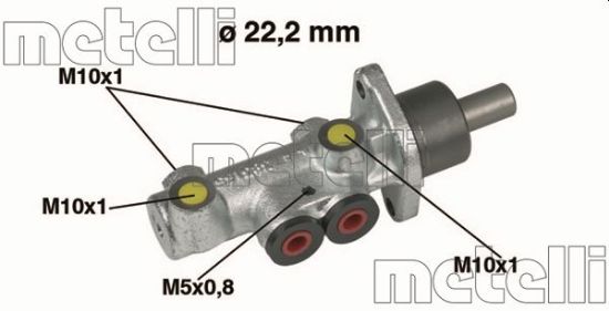 Obrázok Hlavný brzdový válec METELLI  050353