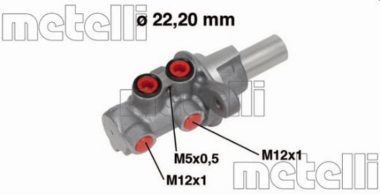 Obrázok Hlavný brzdový válec METELLI  050686