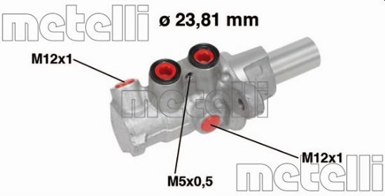 Obrázok Hlavný brzdový válec METELLI  050749