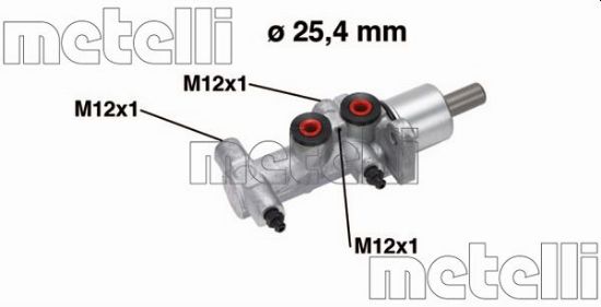 Obrázok Hlavný brzdový válec METELLI  050766