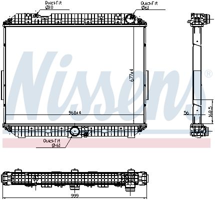 Obrázok Chladič motora NISSENS  6270030