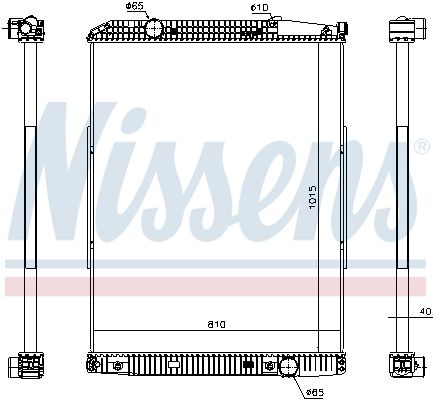 Obrázok Chladič motora NISSENS  627910