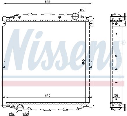 Obrázok Chladič motora NISSENS  62877A