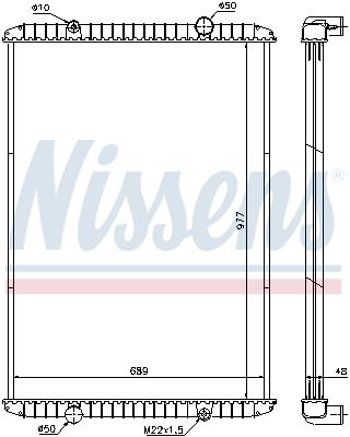 Obrázok Chladič motora NISSENS  637750