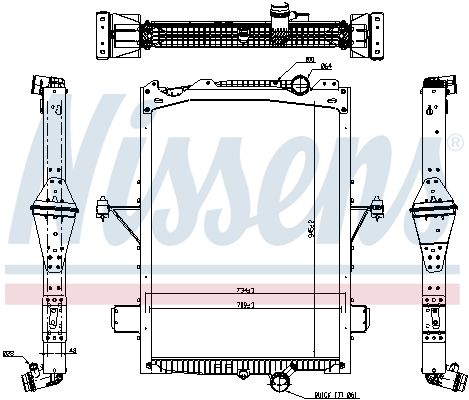 Obrázok Chladič motora NISSENS  65624
