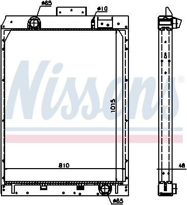 Obrázok Chladič motora NISSENS  67165