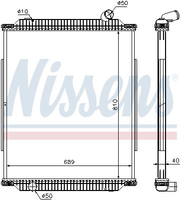 Obrázok Chladič motora NISSENS  672450