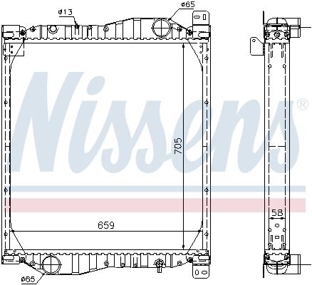 Obrázok Chladič motora NISSENS  69606A