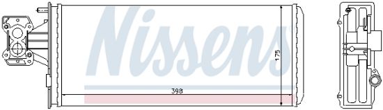 Obrázok Výmenník tepla vnútorného kúrenia NISSENS  71804