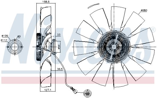 Obrázok Spojka ventilátora chladenia NISSENS  86020