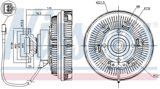 Obrázok Spojka ventilátora chladenia NISSENS  86022