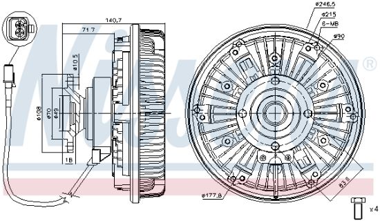 Obrázok Spojka ventilátora chladenia NISSENS  86024