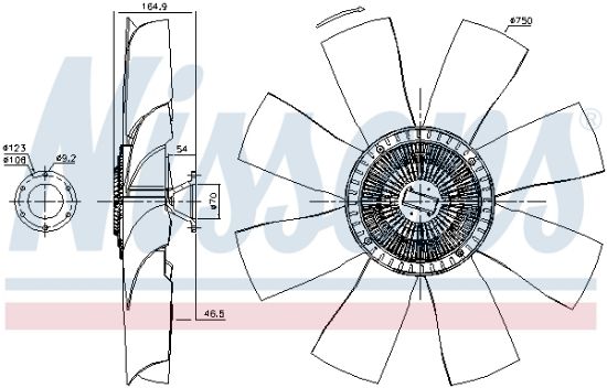Obrázok Spojka ventilátora chladenia NISSENS  86026