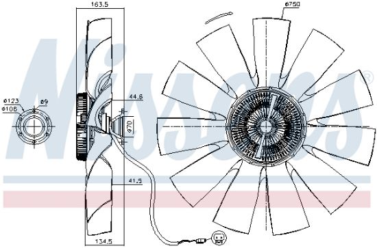 Obrázok Spojka ventilátora chladenia NISSENS  86029