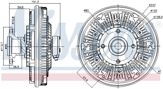 Obrázok Spojka ventilátora chladenia NISSENS  86030
