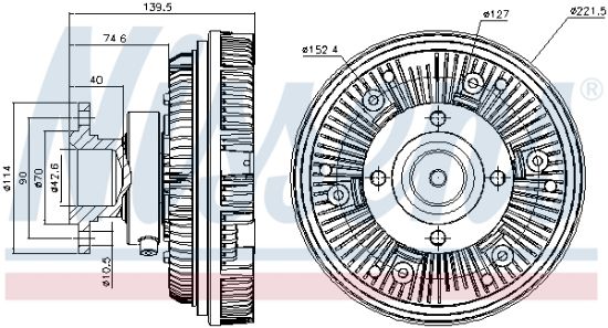 Obrázok Spojka ventilátora chladenia NISSENS  86039