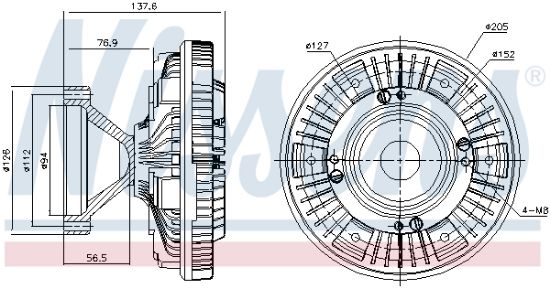 Obrázok Spojka ventilátora chladenia NISSENS  86046