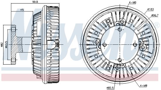Obrázok Spojka ventilátora chladenia NISSENS  86054
